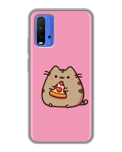 Чохол для Xiaomi Redmi 9T з картинкою «Пушин із піцою»