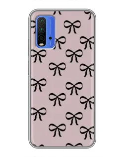 Чохол для Xiaomi Redmi 9T з картинкою «Чорні бантики»
