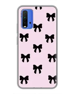 Чохол для Xiaomi Redmi 9T з картинкою «Чорні банти Coquette»