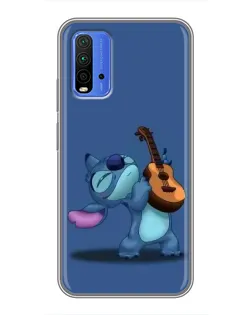 Чехол для Xiaomi Redmi 9T с картинкой «Стич с укулеле»