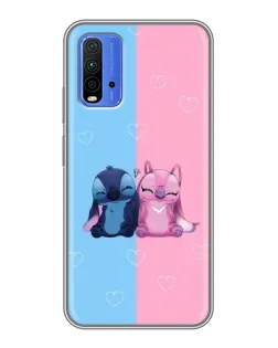 Чехол для Xiaomi Redmi 9T с картинкой «Stitch и Angel Love»