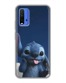 Чехол для Xiaomi Redmi 9T с картинкой «Стич в облаках»