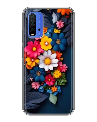 Чехол для Xiaomi Redmi 9T с картинкой «Цветочная феерия»