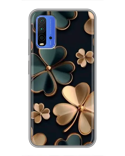 Чехол для Xiaomi Redmi 9T с картинкой «Клевер в золоте»