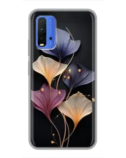 Чехол для Xiaomi Redmi 9T с картинкой «Лиловые цветы грации»