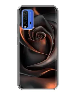 Чехол для Xiaomi Redmi 9T с картинкой «Шелковая черная роза»