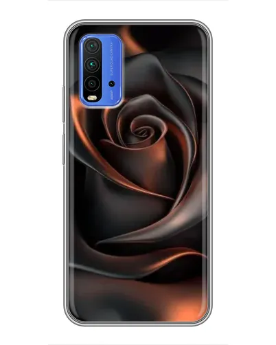 Чехол для Xiaomi Redmi 9T с картинкой «Шелковая черная роза»