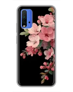 Чехол для Xiaomi Redmi 9T с картинкой «Розовая ветка сакуры»