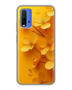 Чехол для Xiaomi Redmi 9T с картинкой «Золотые лепестки»