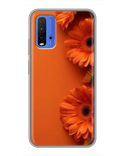 Чехол для Xiaomi Redmi 9T с картинкой «Оранжевые герберы»