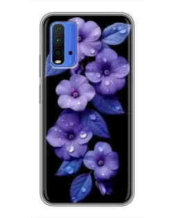 Чохол для Xiaomi Redmi 9T з картинкою «Фіолетові квіти з росою» Чохол для Xiaomi Redmi 9T з картинкою «Фіолетові квіти з росою»