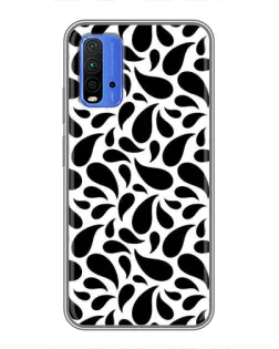 Чохол для Xiaomi Redmi 9T з картинкою «Контрастні чорні краплі»