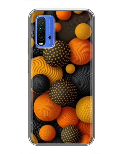 Чохол для Xiaomi Redmi 9T з картинкою «Об'ємні помаранчеві сфери» Чохол для Xiaomi Redmi 9T з картинкою «Об'ємні помаранчеві сфери»