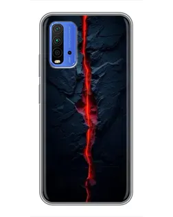 Чохол для Xiaomi Redmi 9T з картинкою «Червона лавова тріщина»
