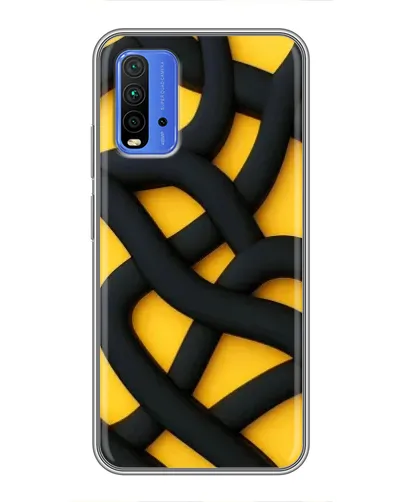 Чохол для Xiaomi Redmi 9T з картинкою «Чорне жовте переплетення» Чохол для Xiaomi Redmi 9T з картинкою «Чорне жовте переплетення»