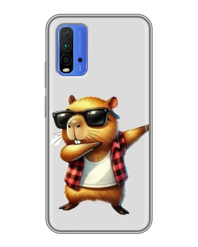 Чохол для Xiaomi Redmi 9T з картинкою «Капібара репер даб» Чохол для Xiaomi Redmi 9T з картинкою «Капібара репер даб»