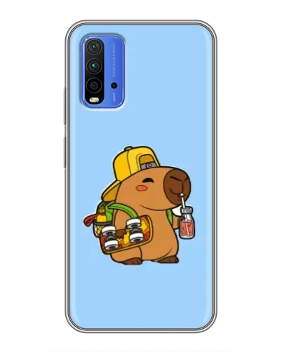 Чохол для Xiaomi Redmi 9T з картинкою «Капібара на скейті» Чохол для Xiaomi Redmi 9T з картинкою «Капібара на скейті»