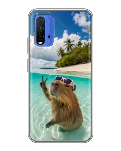 Чохол для Xiaomi Redmi 9T з картинкою «Капібара на морі» Чохол для Xiaomi Redmi 9T з картинкою «Капібара на морі»