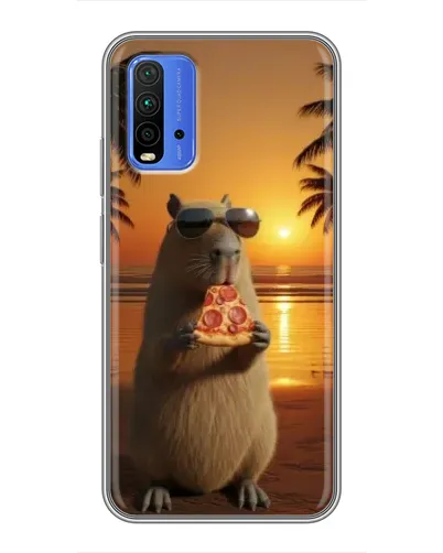 Чохол для Xiaomi Redmi 9T з картинкою «Капібара з піцою» Чохол для Xiaomi Redmi 9T з картинкою «Капібара з піцою»