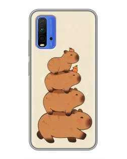 Чохол для Xiaomi Redmi 9T з картинкою «Вежа з капібар»