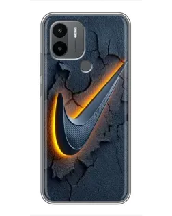 Чехол для Xiaomi Redmi A1 Plus с картинкой «Объемный логотип Найк»
