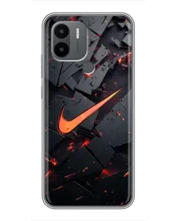 Чехол для Xiaomi Redmi A1 Plus с картинкой «Nike — эффект разломов»
