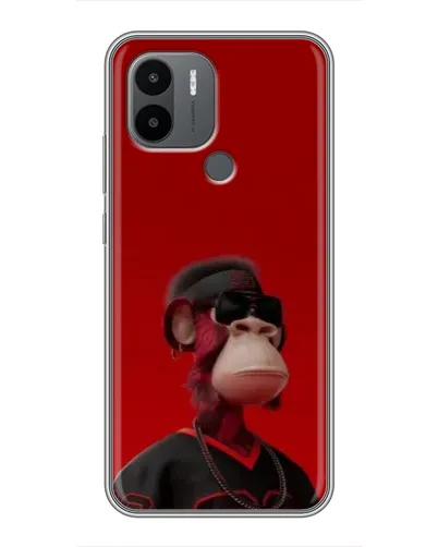 Чехол для Xiaomi Redmi A1 Plus с картинкой «Bored Ape в красном»