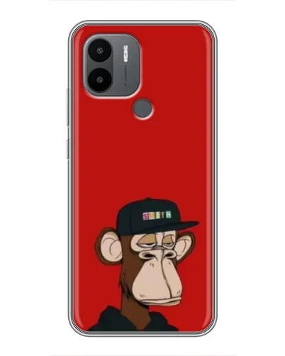 Чехол для Xiaomi Redmi A1 Plus с картинкой «Bored Ape — красный фон»