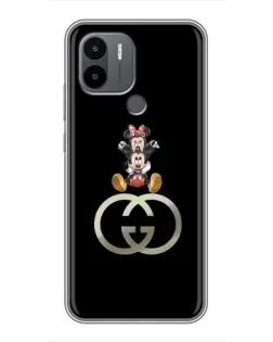 Чехол для Xiaomi Redmi A1 Plus с картинкой «Минни Маус на лого»