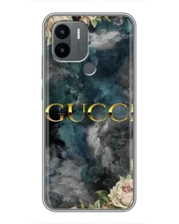 Чехол для Xiaomi Redmi A1 Plus с картинкой «Абстрактные цветы Gucci»