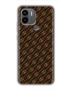 Чехол для Xiaomi Redmi A1 Plus с картинкой «Gucci — золотые диагонали»