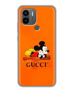 Чохол для Xiaomi Redmi A1 Plus з картинкою «Міккі Маус Gucci — помаранч»