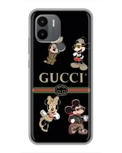 Чохол для Xiaomi Redmi A1 Plus з картинкою «Gucci — герої Disney та монограма»