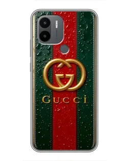 Чохол для Xiaomi Redmi A1 Plus з картинкою «Gucci — фірмова смуга та золото»