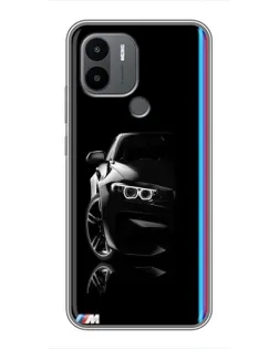 Чехол для Xiaomi Redmi A1 Plus с картинкой «Силуэт BMW в темноте»