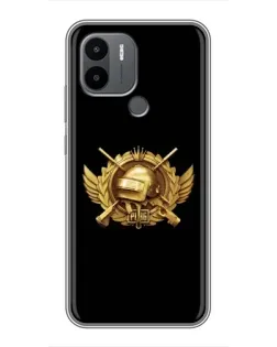 Чохол для Xiaomi Redmi A1 Plus з картинкою «PUBG — помаранчевий градієнт»