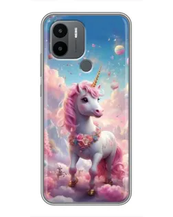 Чехол для Xiaomi Redmi A1 Plus с картинкой «Единорог среди облаков»