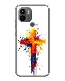 Чехол для Xiaomi Redmi A1 Plus с картинкой «Акварельный крест»