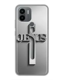 Чохол для Xiaomi Redmi A1 Plus з картинкою «Металевий хрест Jesus»