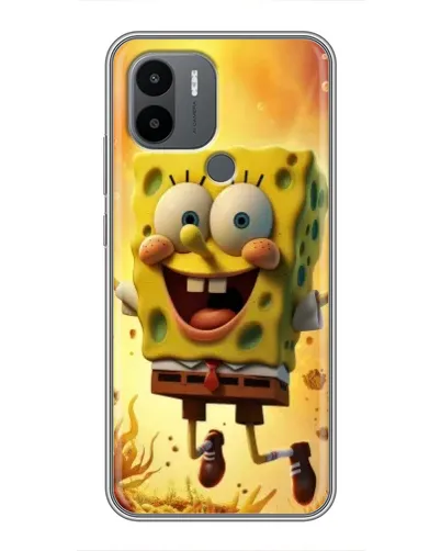 Чехол для Xiaomi Redmi A1 Plus с картинкой «Губка Боб прыгает»