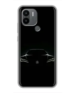 Чохол для Xiaomi Redmi A1 Plus з картинкою «Mercedes — силует авто»