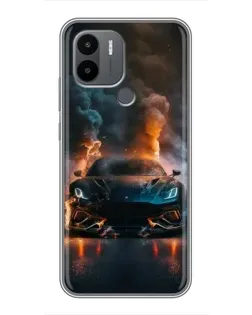 Чехол для Xiaomi Redmi A1 Plus с картинкой «Lamborghini дымная эстетика»