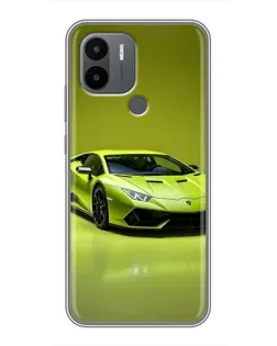Чехол для Xiaomi Redmi A1 Plus с картинкой «Салатовый Lamborghini Huracan»