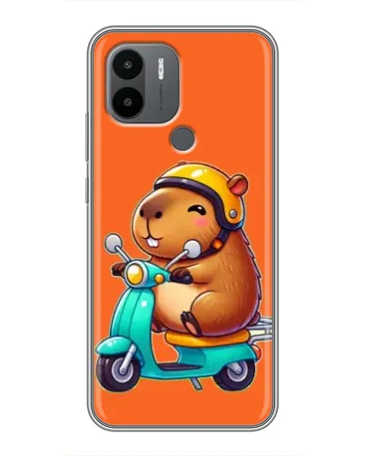 Чехол для Xiaomi Redmi A1 Plus с картинкой «Капибара на скутере»