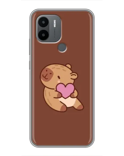 Чехол для Xiaomi Redmi A1 Plus с картинкой «Капибара с сердцем»