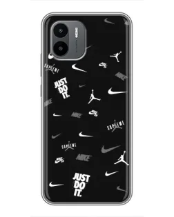 Чохол для Xiaomi Redmi A1 з картинкою «Nike Black Pattern»