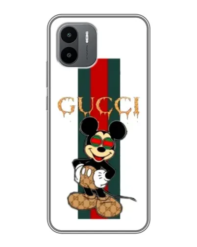 Чохол для Xiaomi Redmi A1 з картинкою «Міккі Маус Gucci — смуги»