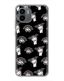 Чохол для Xiaomi Redmi A1 з картинкою «Чорний паттерн Kuromi»