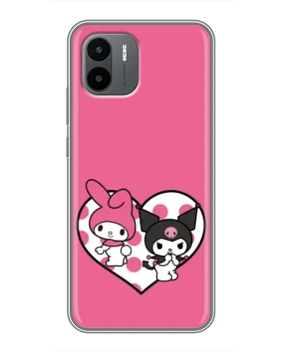 Чохол для Xiaomi Redmi A1 з картинкою «Kuromi та My Melody»
