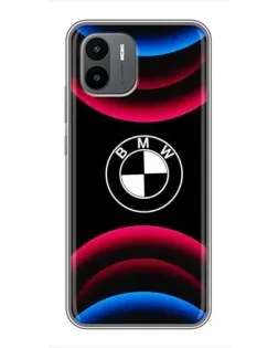 Чохол для Xiaomi Redmi A1 з картинкою «Логотип BMW та неонові дуги»